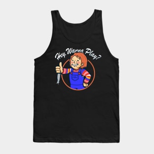 Funny Cute Child 80's Horror Movie Slasher Mashup Parody Tank Top